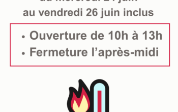 Adaptation horaires canicule médiathèque LOUVERNE